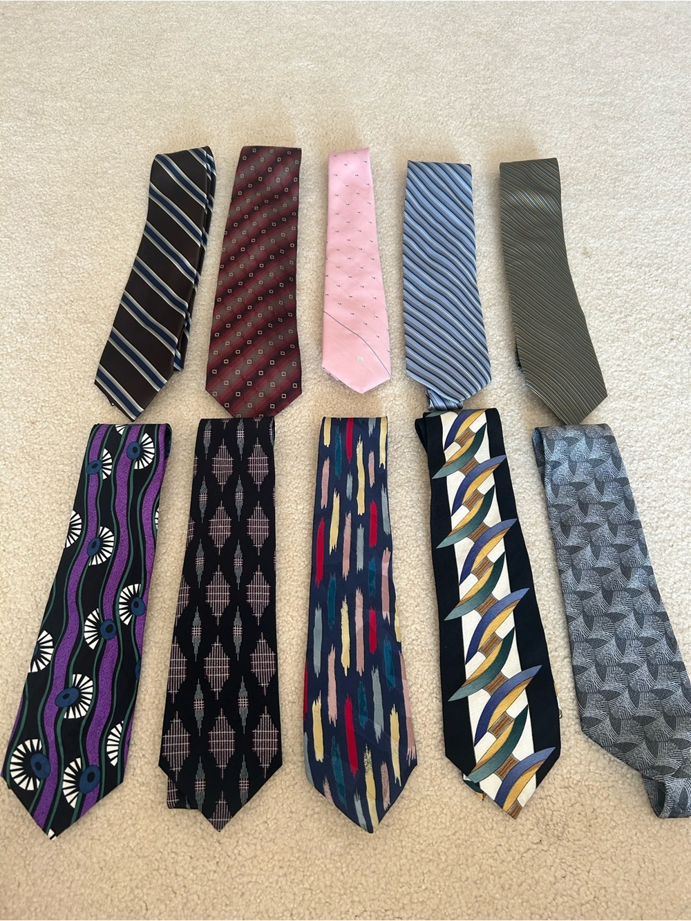 Bundle of 10 Men’s Vintage Neckties